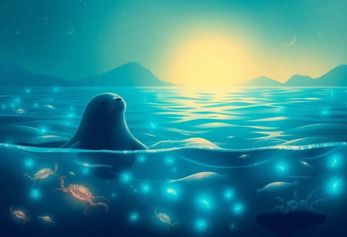 Glow‍ of⁤ Bioluminescent ⁢Creatures Dancing in the Tide