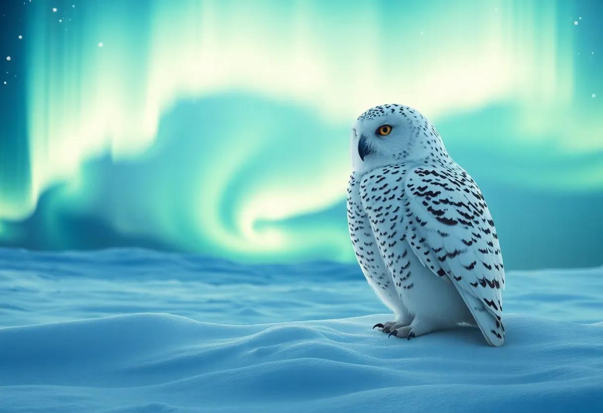 The‍ Owl's Secret Ritual under the Northern​ Lights
