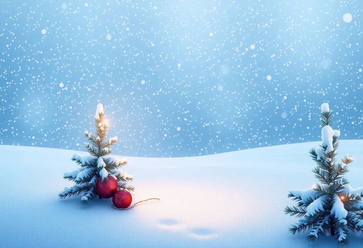 The Warm glow of Hope in a Silent Snowfall