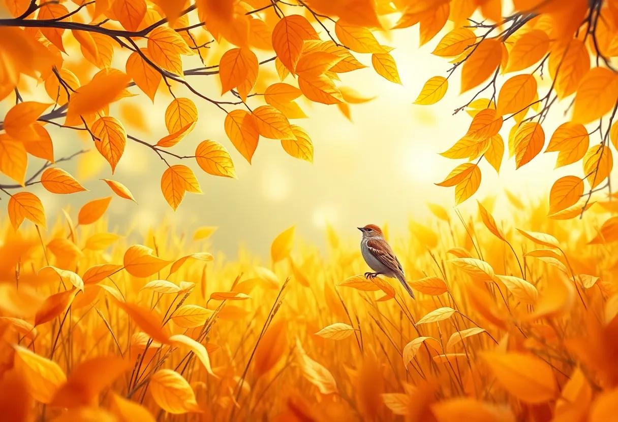 Journey through the Golden Fields of Swirling Leaves