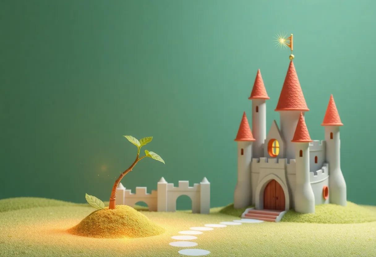 The Little sprout's Sparkling Spring Castle Shines Bright