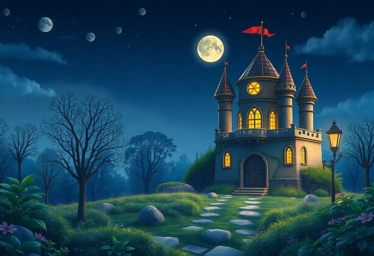 A Nighttime Encounter with the‌ Moonlit Garden spirits