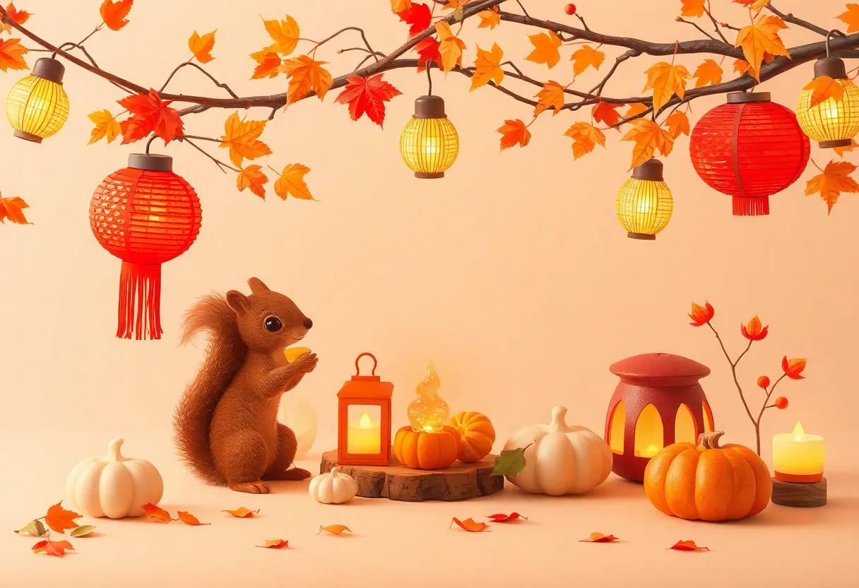 Decorating the Festival with Handmade Autumn Lanterns