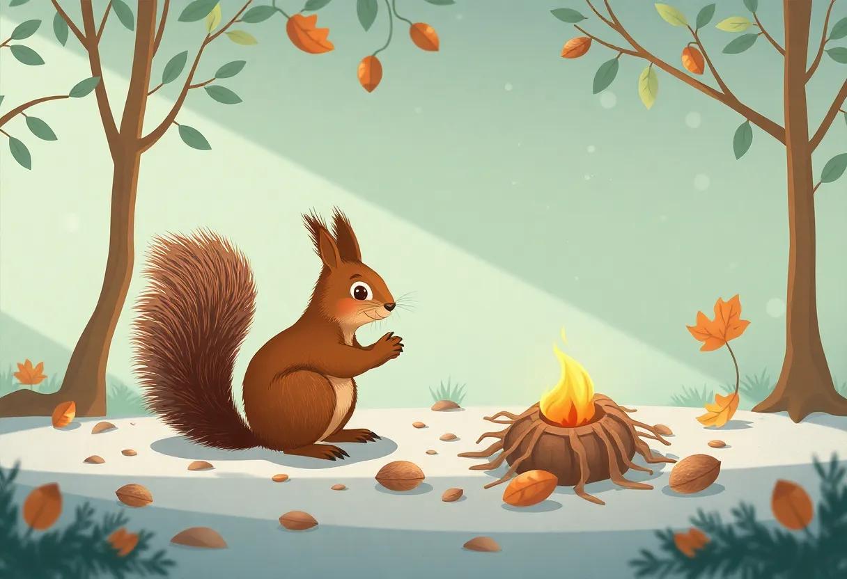 Preparing the Forest Clearing for the Fall Nut Festival