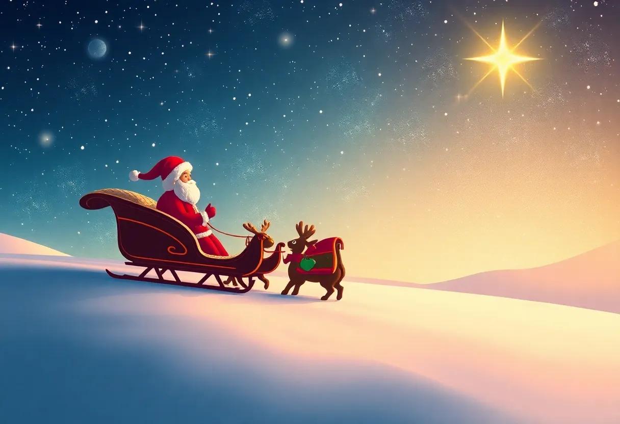 How the ​Star Guided Santa Through Snowy Skies