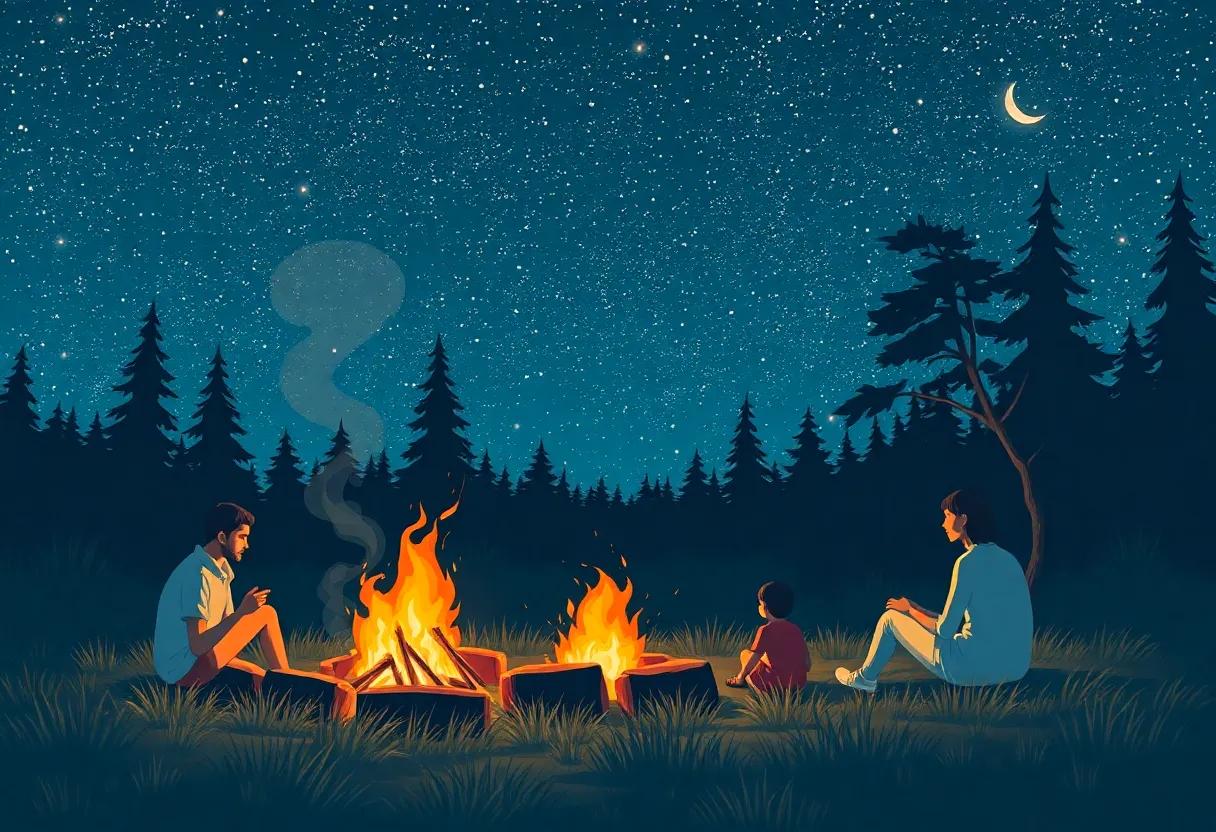 The Gathering of friends Beneath Twinkling stars
