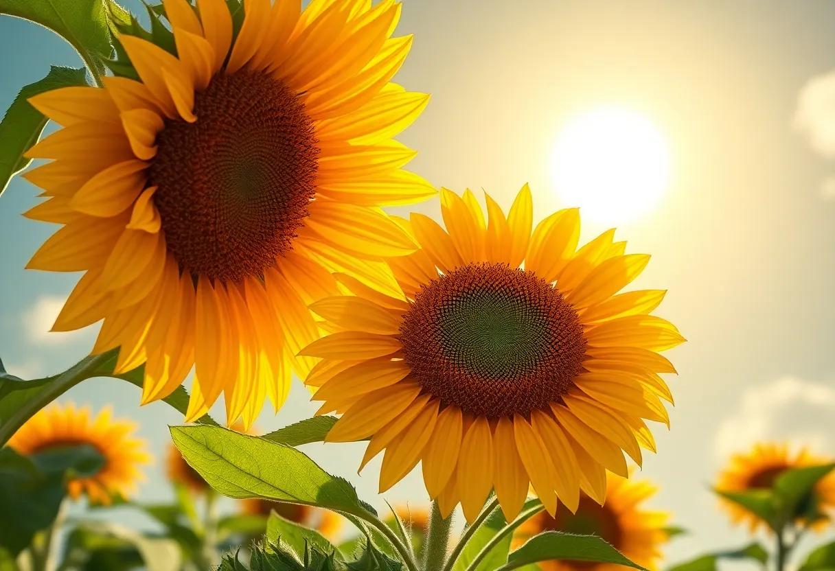 Gazing Up at the Radiant‌ Shining Sun
