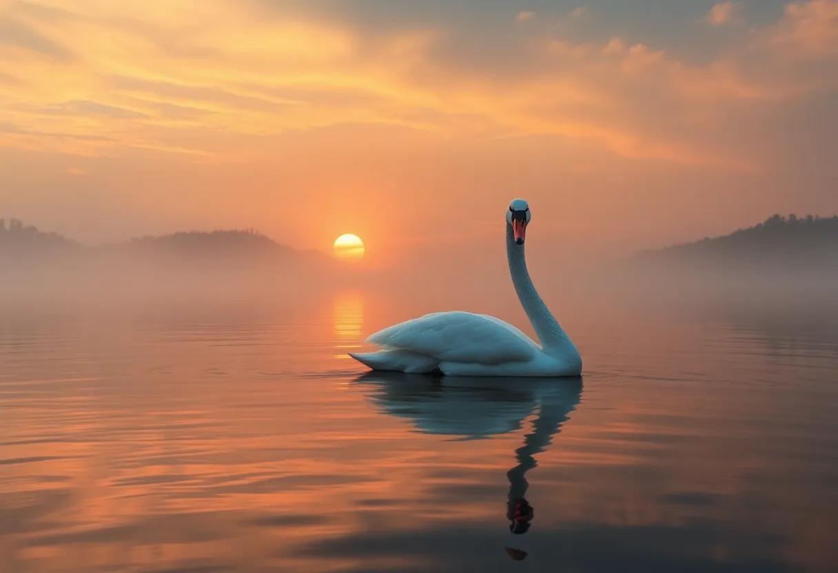 Gliding ⁢Through Misty Waters at ⁤Sunrise