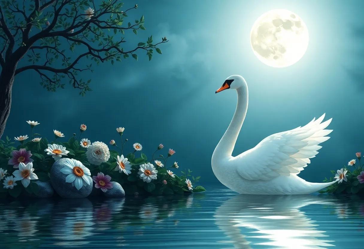 The Secret Garden Illuminated by Moonlight