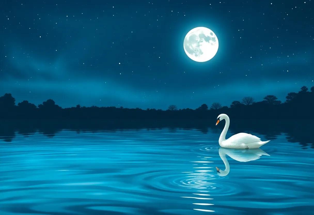 The Enchanted Lake beneath the Silver Moon