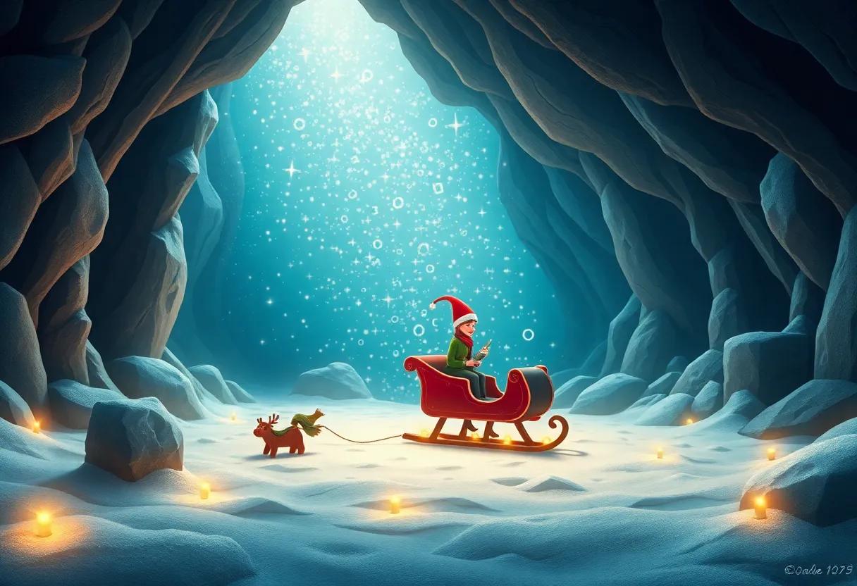 The mysterious Cave Filled with sparkling Ancient Runes