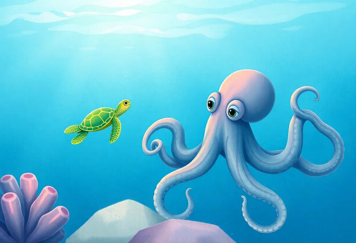 A Calm ​Encounter with the Wise Old ‍Octopus