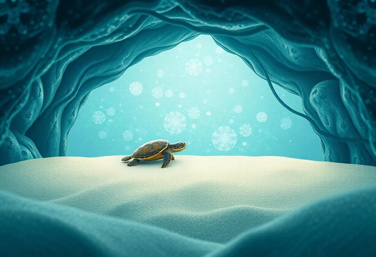 The Cozy Cave Hidden Behind Shimmering‍ Seaweed