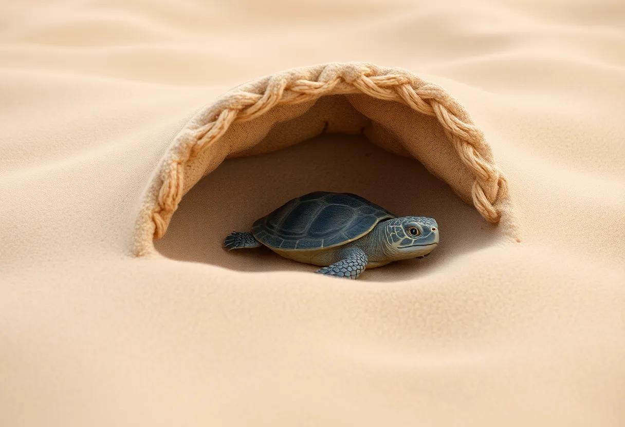 The⁢ Tiny Turtle's Cozy shelter Among ⁣Soft Sand Dunes