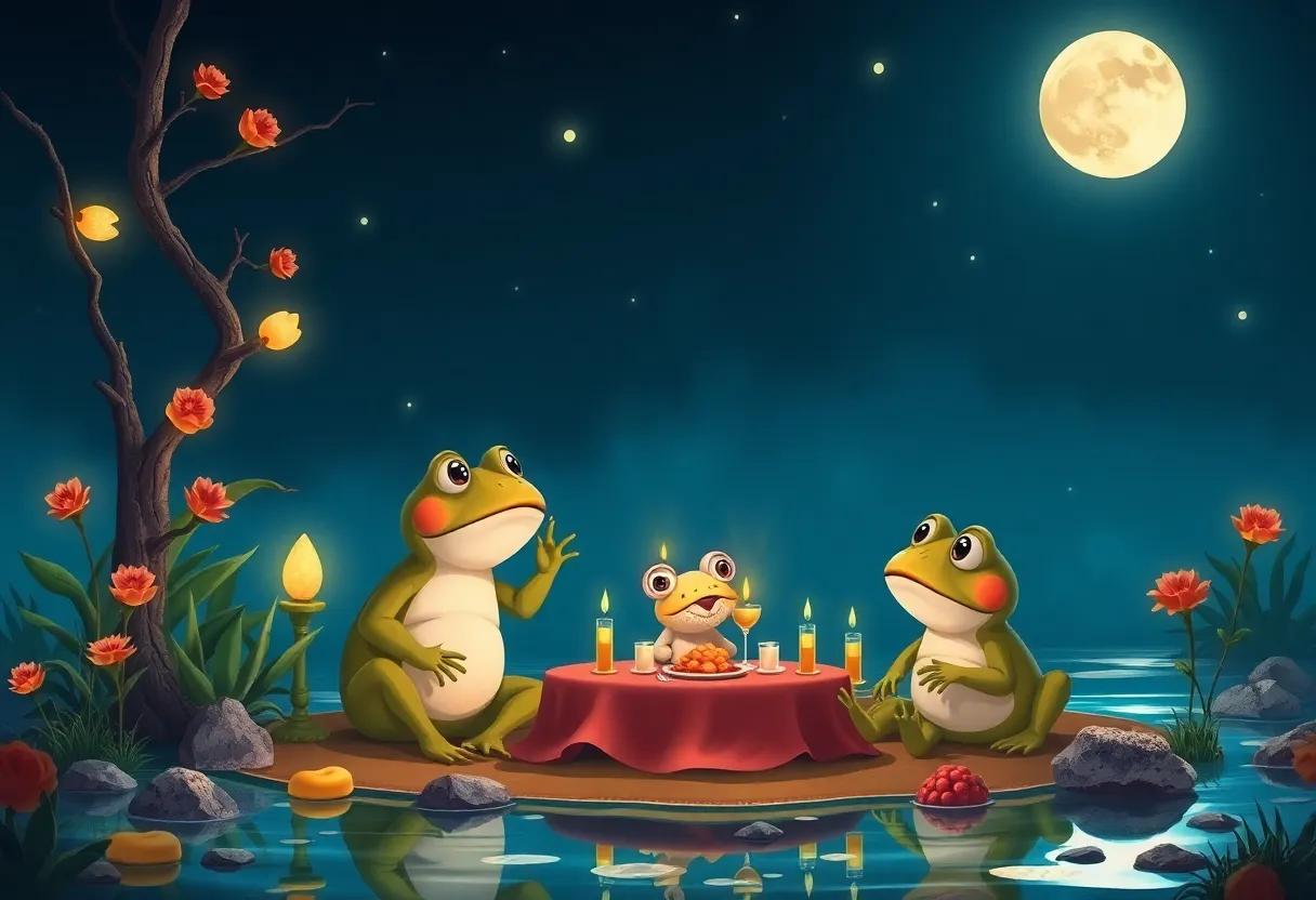 Tommy Toad's Enchanting Invitation Under the Moonlight