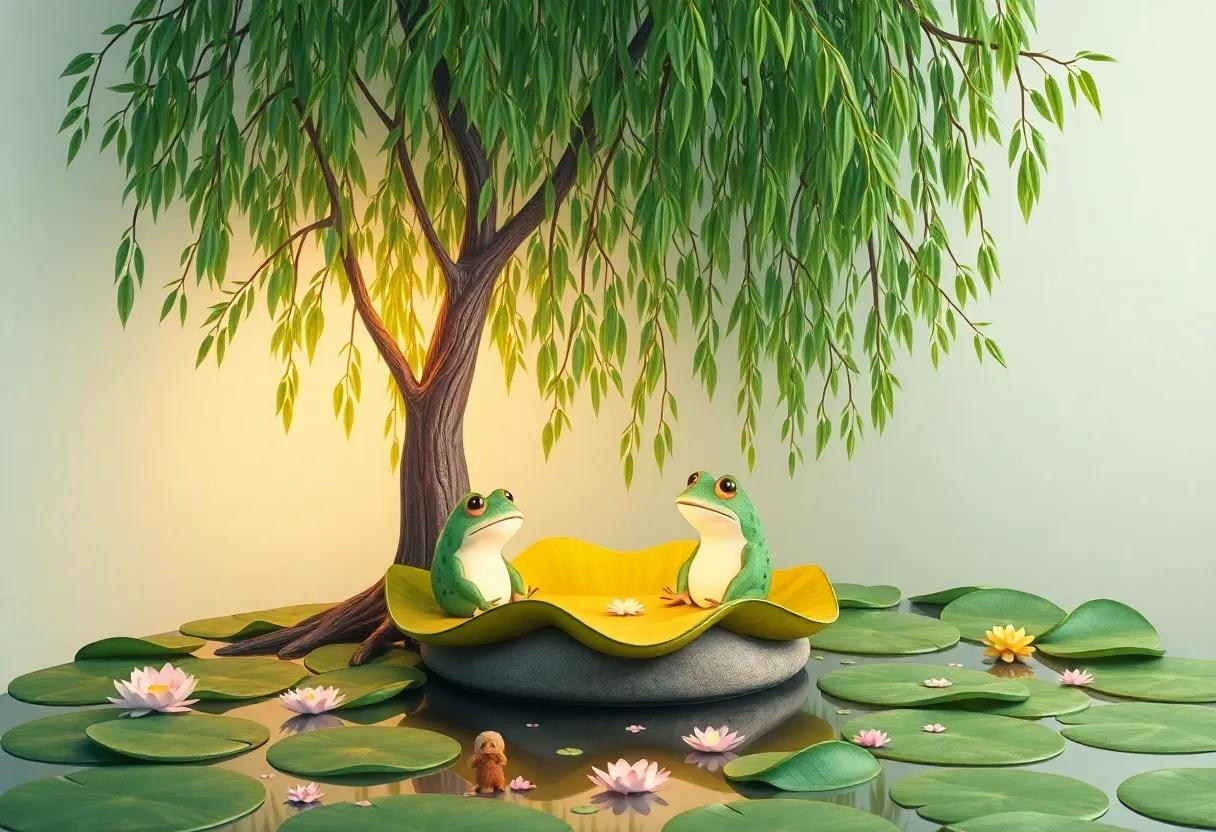 A Cozy Corner Beneath the Whispering Willow Tree