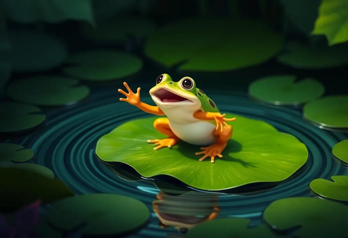 Tommy's Playful Jumps Creating Ripples of Happiness