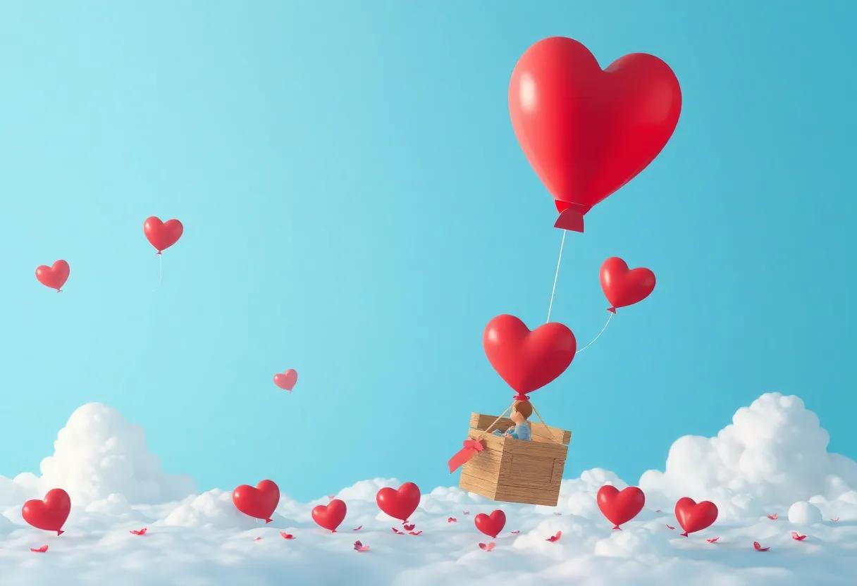 A Gentle breeze Carries the Balloon upward
