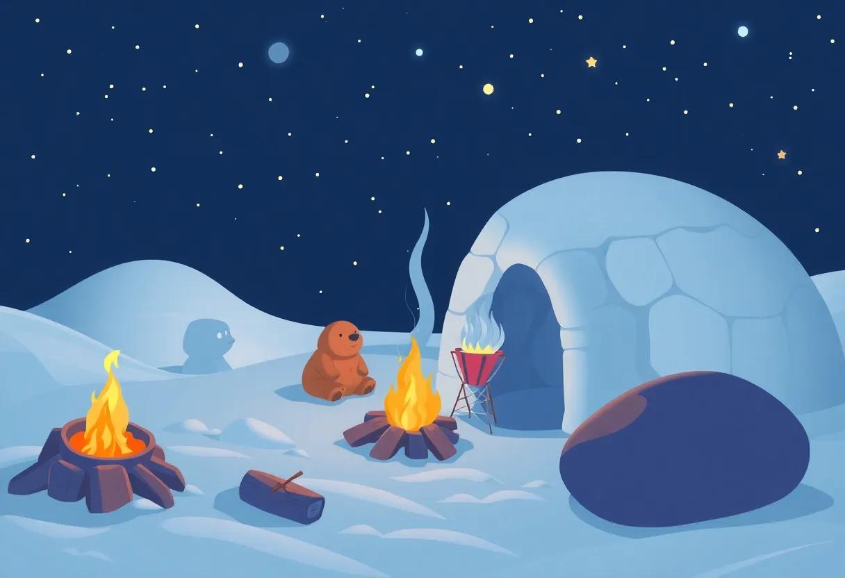 Sharing Warm Stories by the Crackling⁣ Fire