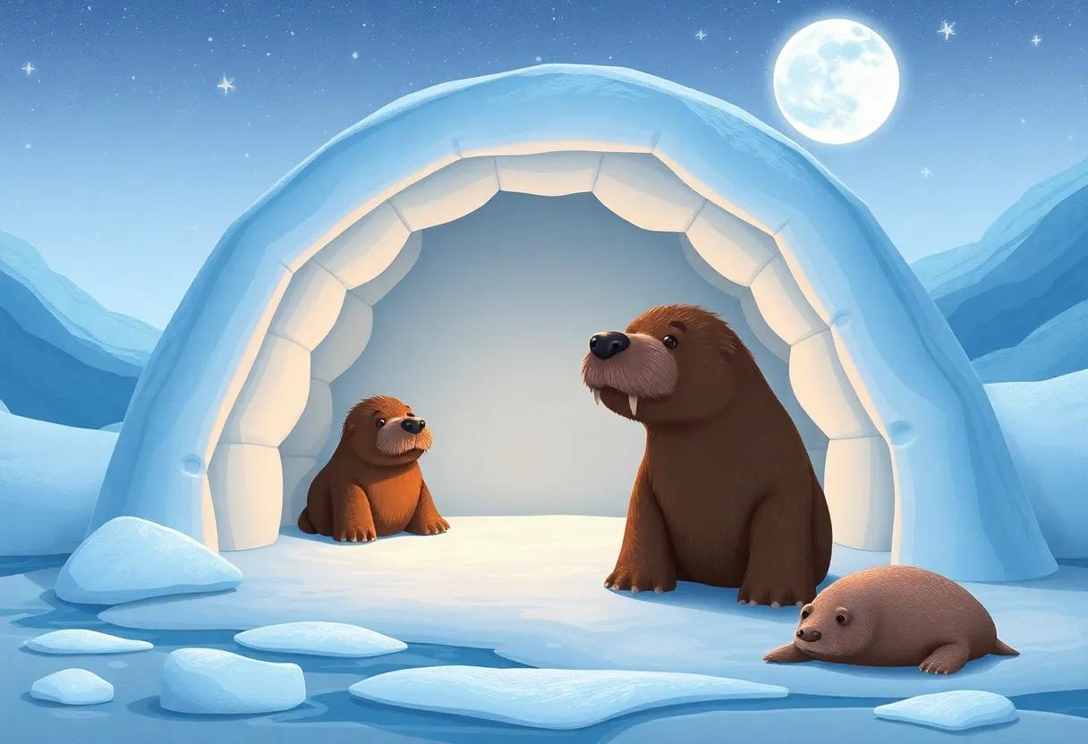 Wally's‌ Moonlit Journey Across Frozen Waters