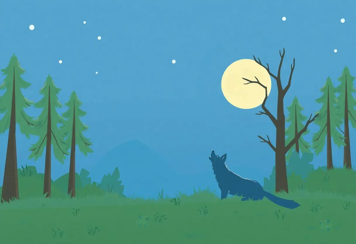 Wally Wolf's Quiet Evening⁢ in the‍ Forest