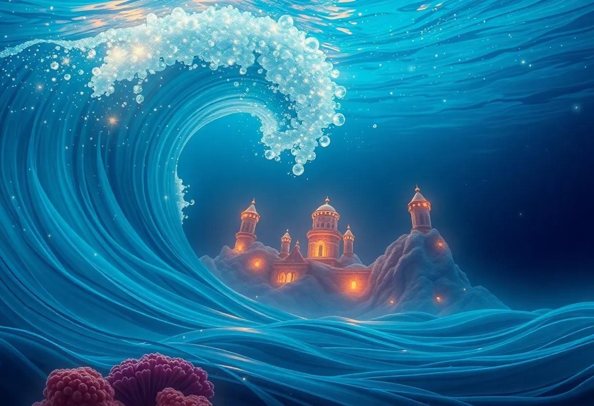Glowing‍ Coral Castles Sparkle in the Deep