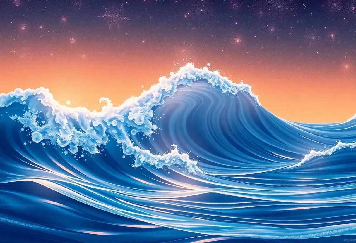 Dancing with Moonlight on the Shimmering Waves