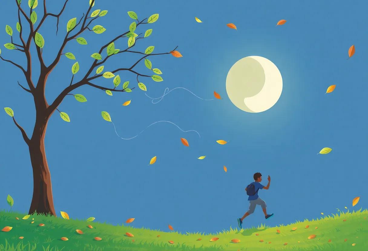 Dancing Leaves ​and Twirling Shadows