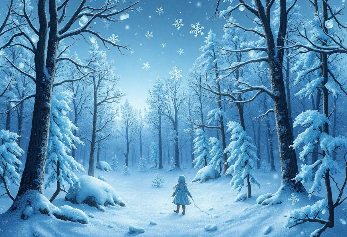 The Enchanted Forest of glimmering Snowflakes