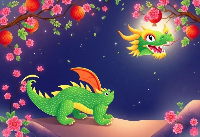 The Little Dragon’s Magical Journey to Brighten the Spring Festival Celebration