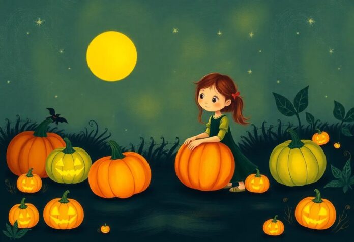 The Girl Who Painted Magical Pumpkins That Glowed Bright at Night
