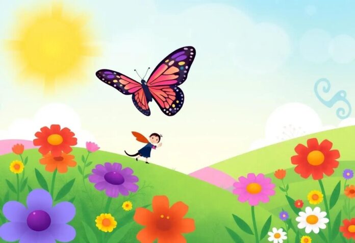 Bella Butterfly’s Colorful Journey: A Magical Adventure Through Rainbow Fields