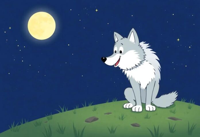 Wally Wolf’s Moonlit Mischief: A Nighttime Adventure Under the Stars
