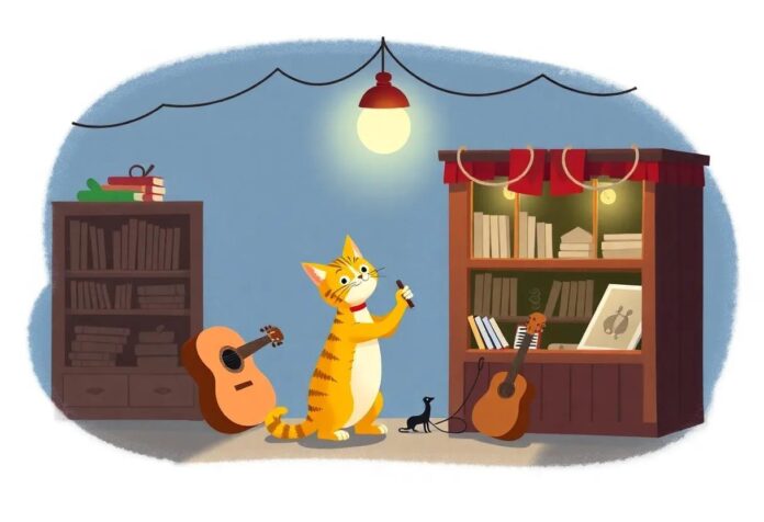 The Cat’s Curious Tune: How a Feline Opened a Magical Music Shop