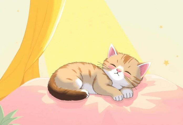 The Kitten Who Dreamed Away in a Warm and Cozy Sunbeam