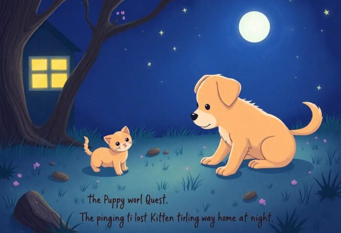 The Puppy’s Gentle Quest: Finding the Lost Kitten’s Way Home at Night