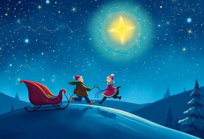 The Star That Guided the Sleigh: A Magical Journey Through the Night Sky