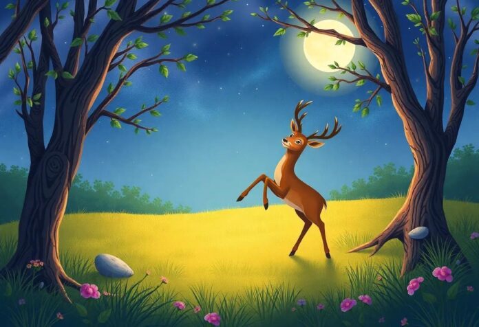 The Magical Night of the Dancing Deer in Willow Woods’ Whispering Pines