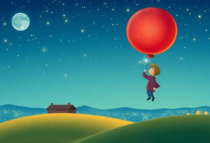 The Boy and His Sparkling Balloon: A New Year’s Magical Adventure