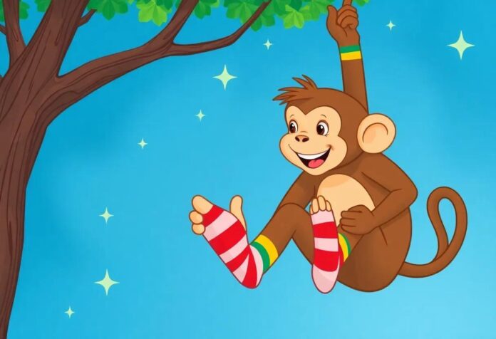The Monkey’s Magical Mismatched Socks: A Tale of Colorful Adventures