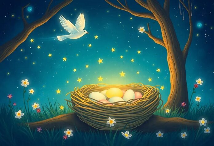 The Enchanted Nest Where Starry Eggs Sparkled and Dreams Took Flight