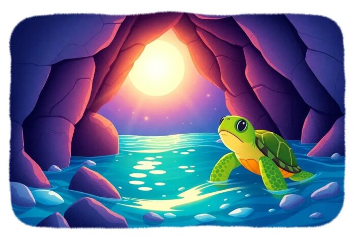 The Turtle’s Watch: A Magical Night by the Crystal Cave’s Glow