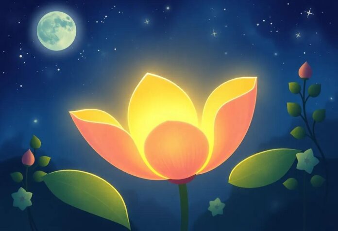 The Enchanted Bloom: The Magical Flower That Glowed Under Moonlight