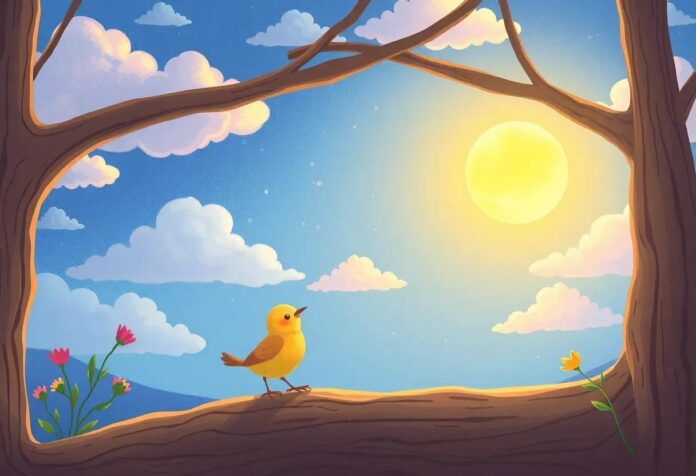 The Little Bird Who Penned Sunny Letters: A Tale of Sky and Friendship