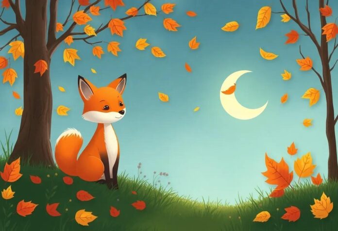 The Little Fox’s Autumn Adventure: A Tale of Falling Leaves and Friendship
