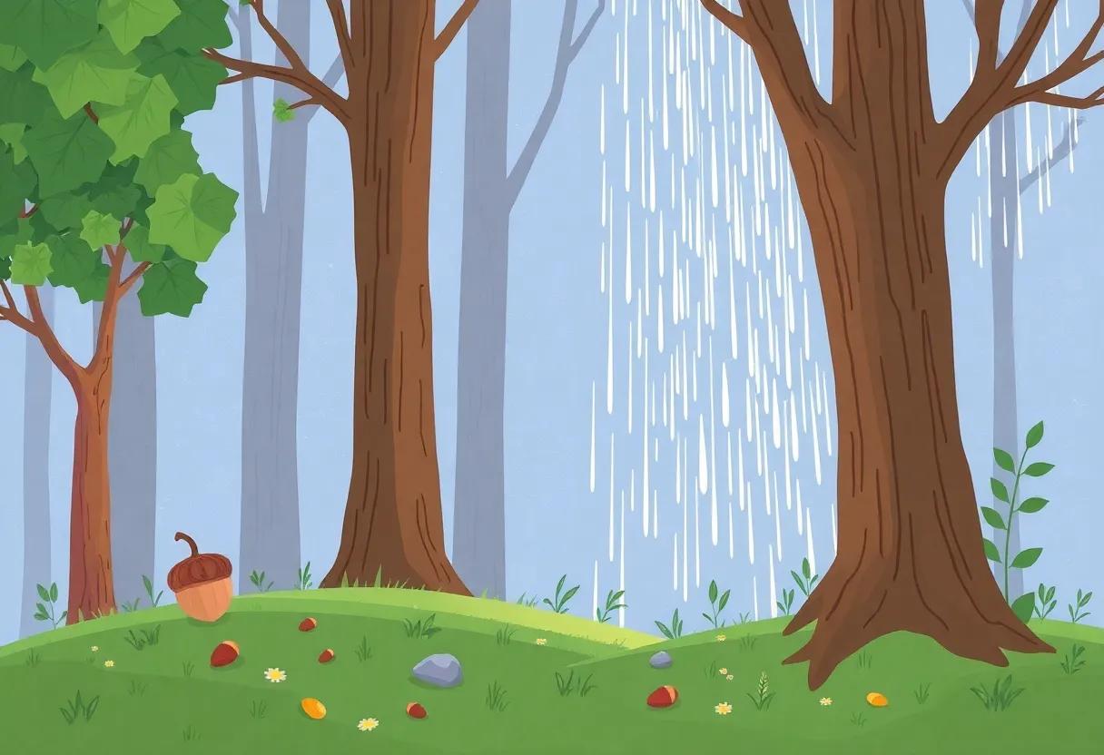 A gentle ‌Rain ‌Nurtures New Life
