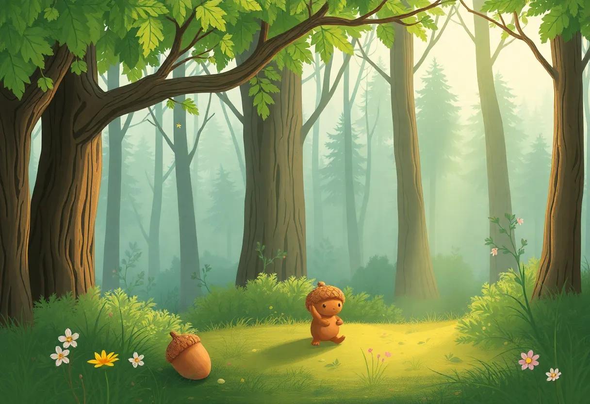 The little Acorn Awakens in⁤ the Forest