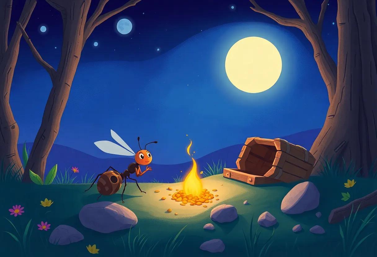 The Ant's ⁤Curiosity‍ Awakens Under ⁣the Moonlight