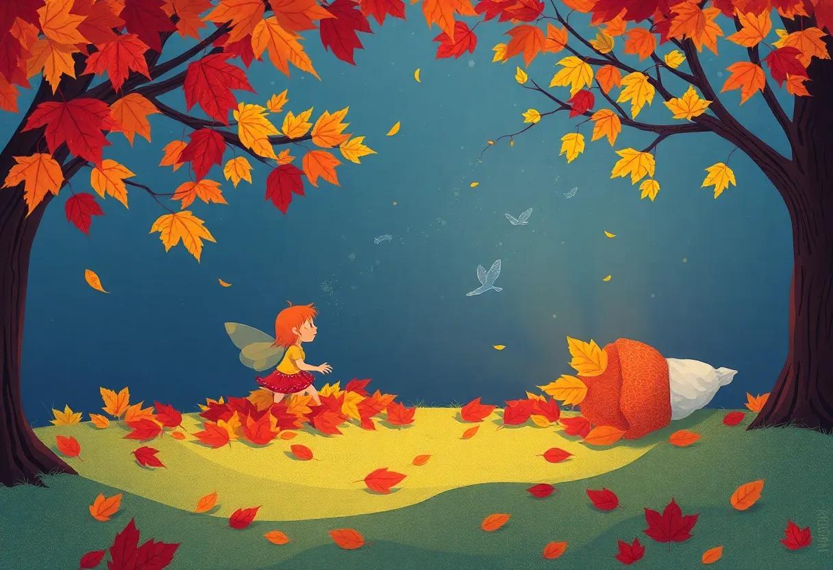 A Blanket of Crimson and Gold Leaves for Cozy Naps