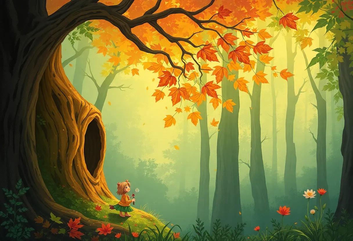 The Gentle Breeze That Carries Wishes Through the Forest